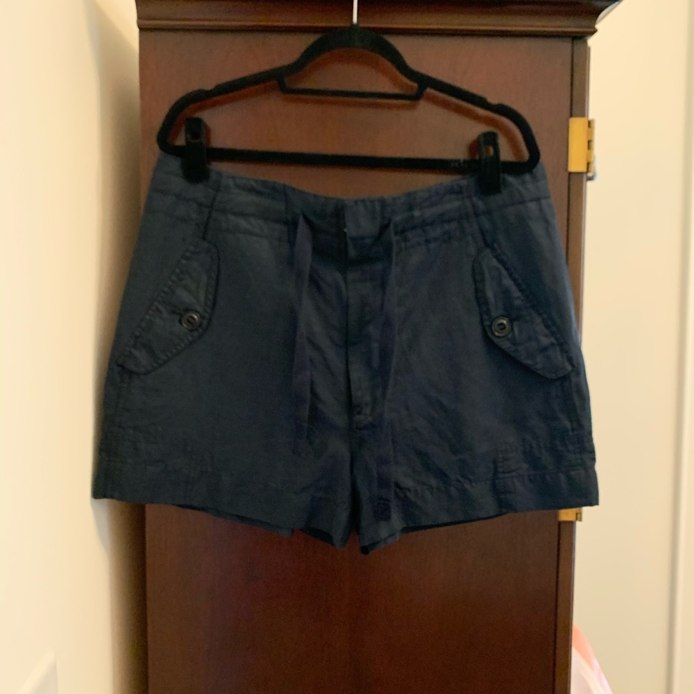 NWT Black Vince Linen Shorts with Drawstring